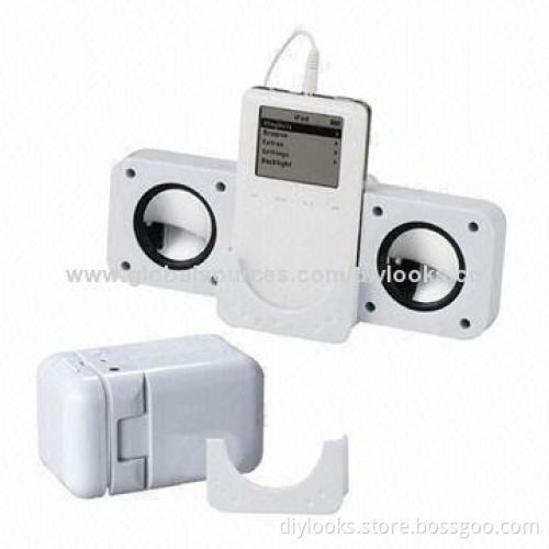 Foldable Portable Mini Surround Sound Speaker for iPod, Mobile, MP3 & MP4
